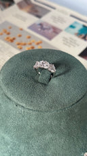 Luxury bridal ring with zirconia stones perfect for wedding jewelry set