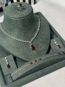 Jewelry set with necklace, earrings, and ring