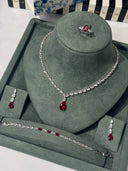 Jewelry set with necklace, earrings, and bracelet 