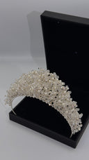 Aurelia Pearl Bridal Crown – Luxury Wedding Tiara with Crystals