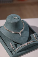 Velin Bridal Wedding Jewelry Set Teardrop Necklace Earrings Bracelet Ring Elegant Bridal Jewelry Set
