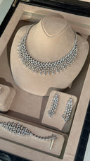 luxury bridal necklace with crystal drop elegant wedding jewelry