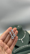 Luxury bridal jewelry set featuring necklace and matching ring