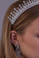 Luxury Bridal Tiara – Silver Zircon Wedding Crown for Bride