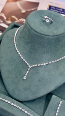 Cannes teardrop crystal y necklace elegant bridal jewelry