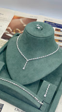 Cannes teardrop crystal adjustable ring elegant design