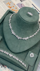 Celestara Swarovski bridal jewelry set with necklace earrings bracelet and ring luxury wedding accessories