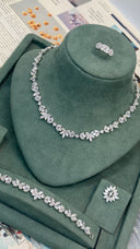 Celestara Swarovski bridal bracelet worn on hand luxury wedding jewelry
