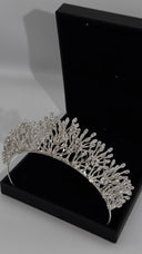 Crystal Bloom Bridal Tiara – Elegant Wedding Crown with Crystals