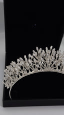 Crystal Bloom Bridal Tiara – Elegant Wedding Crown with Crystals