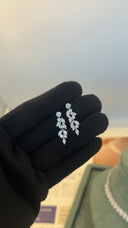 bridal leaf drop earrings crystal wedding jewelry elegant style