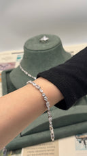 Lunara Drop zircon bracelet worn on wrist