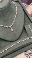 Lunara Drop single pear cut zircon bridal earring