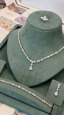 Lunara Drop pear cut zircon ring elegant design