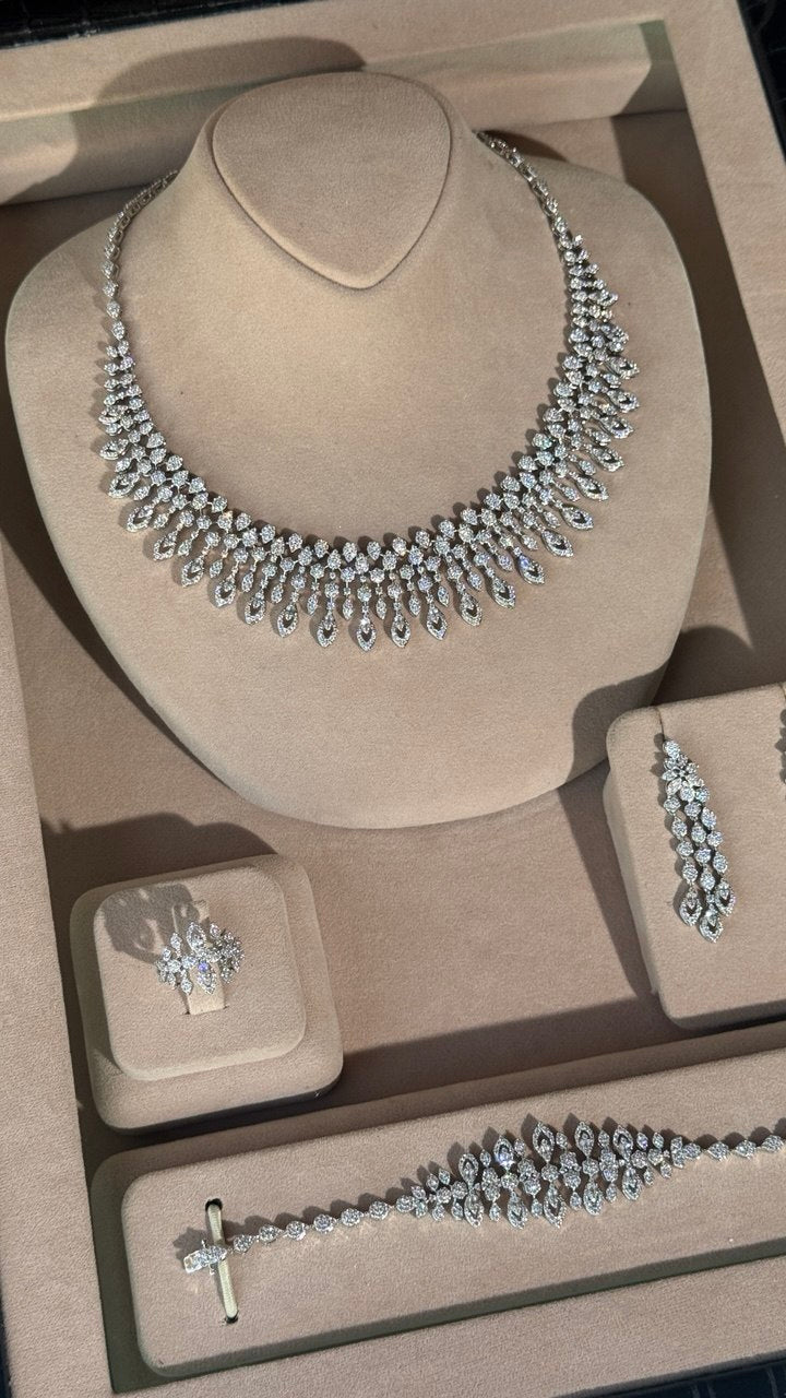 Milano Bridal Jewelry Set, Luxury Wedding Necklace Set, Crystal Bridal ...