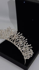 Crystal Bloom Bridal Tiara – Elegant Wedding Crown with Crystals