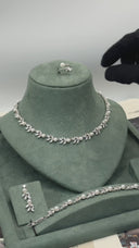 Sorrento Pearl Bridal Jewelry Set – Elegant Wedding Necklace Earrings Bracelet for Bride