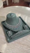 Aviola bridal turquoise zircon jewelry set with luxury statement design
