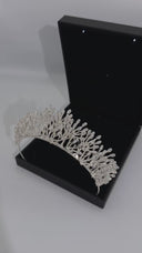 Crystal Bloom Bridal Tiara – Elegant Wedding Crown with Crystals