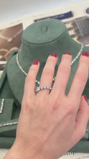 Lugano Crystal Y Necklace Jewelry Set – Elegant Bridal & Evening Set