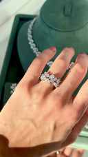 Florence Bridal Jewelry Set – Silver Tone Wedding Necklace & Earrings