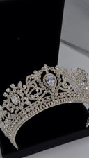 Royal Elara Bridal Crown – Luxury Crystal Wedding Tiara