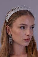 Luxury Bridal Tiara – Silver Zircon Wedding Crown for Bride
