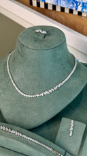Valencia Swarovski bridal jewelry set minimal elegant wedding accessories for bride