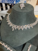 velmora zirconia bridal necklace close up luxury wedding jewelry
