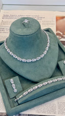 Verona Oval Crystal Jewelry Set – Elegant Bridal & Evening Collection