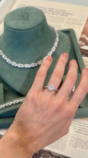 Verona Oval Crystal Jewelry Set – Elegant Bridal & Evening Collection