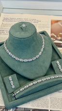 Verona Oval Crystal Jewelry Set – Elegant Bridal & Evening Collection