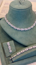 Verona Oval Crystal Jewelry Set – Elegant Bridal & Evening Collection